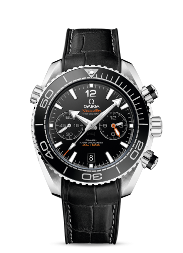 Omega Seamaster Planet Ocean 600M Co-Axial 45.5 Master Chronometer Chronograph Stainless Steel / Black / Alligator